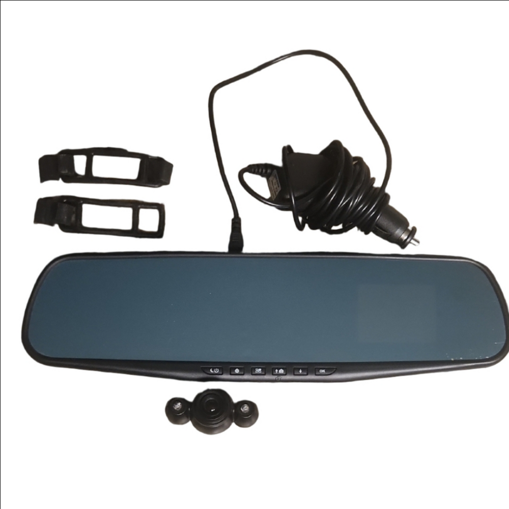 Rearview Mirror Dash Camara with Black Trim